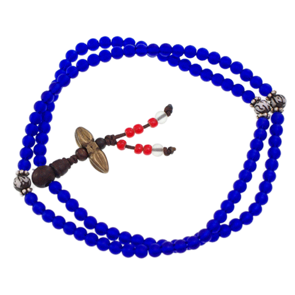 金剛杵&藍琉璃108念珠4mm【十方】120763