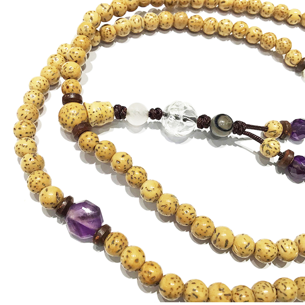 紫晶{八卦}&星月菩提108念珠5mm【十方】120714