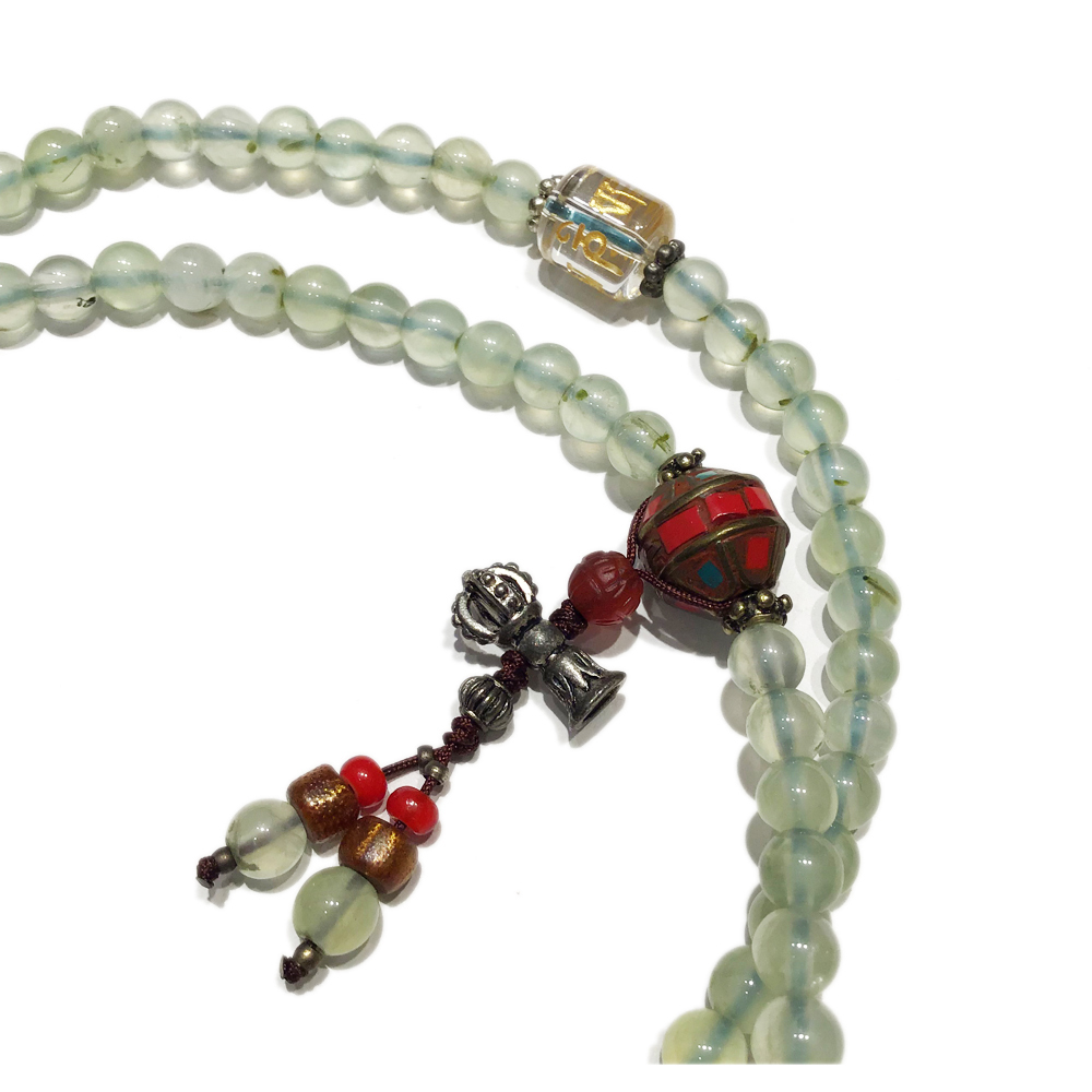 手工銅珠&葡萄石108念珠6mm【十方】121184