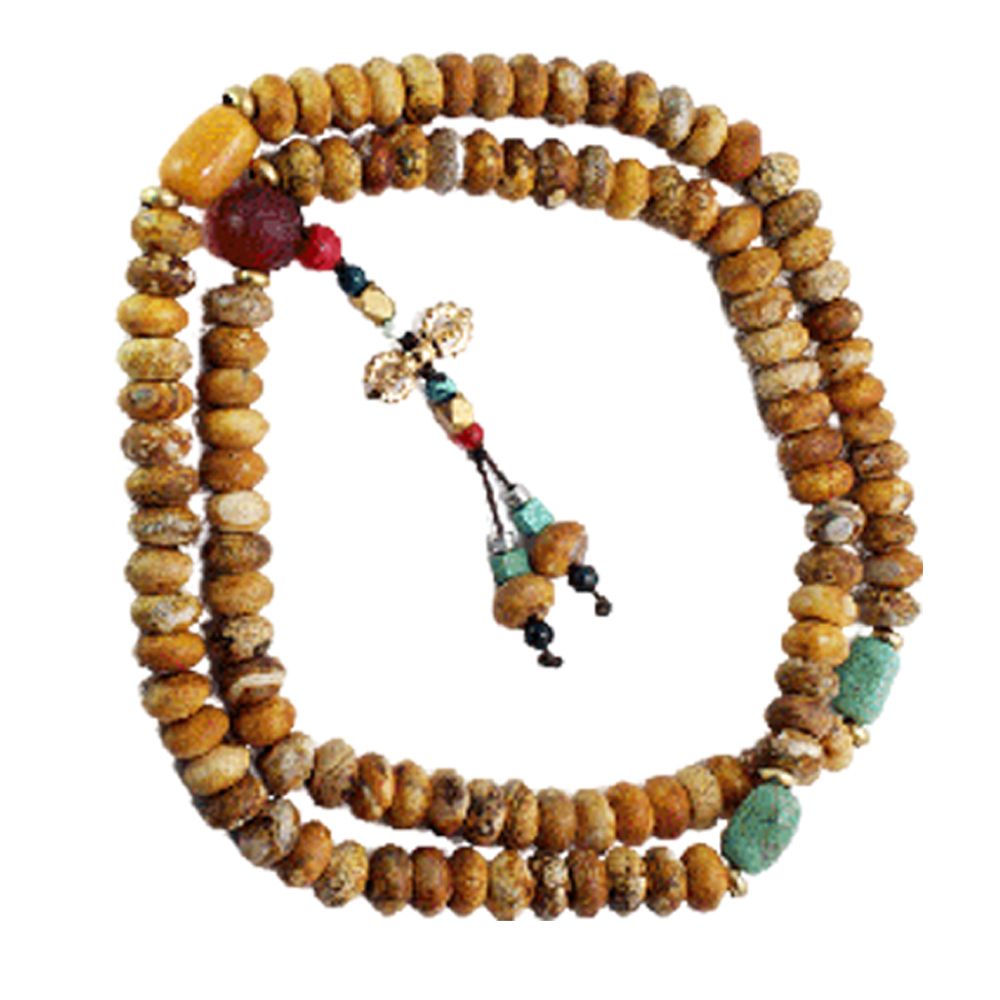 綠松石&火供珠108念珠6*10mm【十方】121305