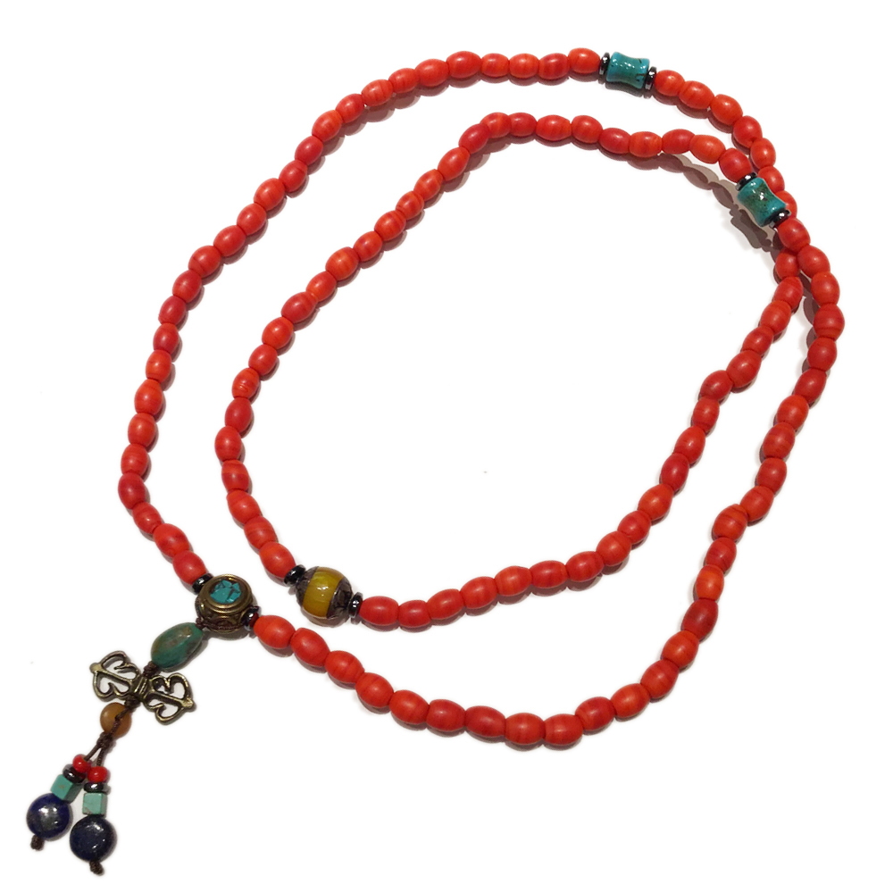 金剛杵&火山琉璃108念珠9*6mm【十方】124595