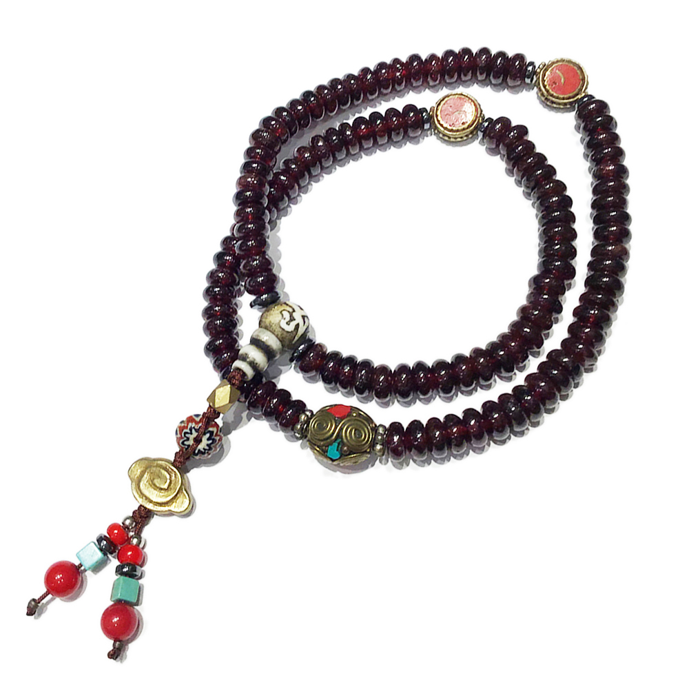 吉祥雲&紅石榴108念珠(盤珠)【十方】124652