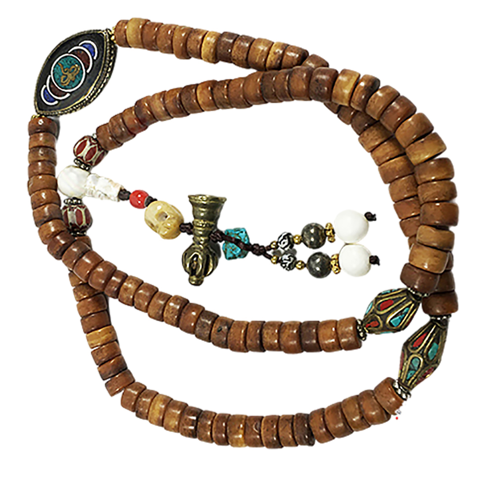 九鈷金剛鈴&骨珠108念珠8*5mm【十方】126137