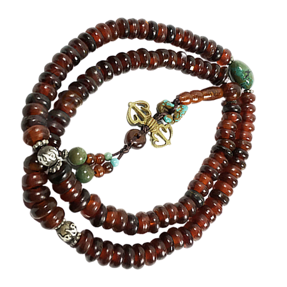 金剛杵&羚羊角珠108念珠10*6mm【十方】125640