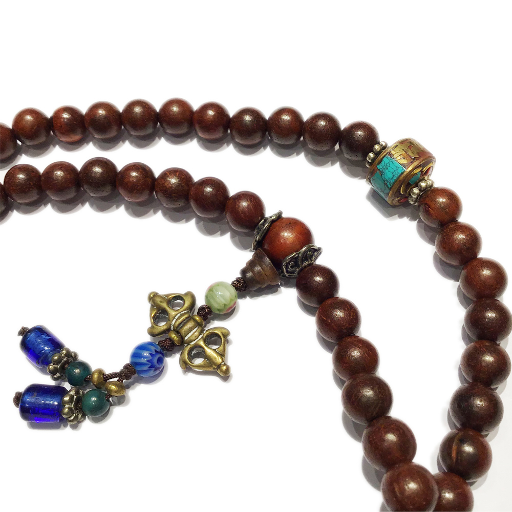 金剛杵&紫檀108念珠7mm【十方】126795