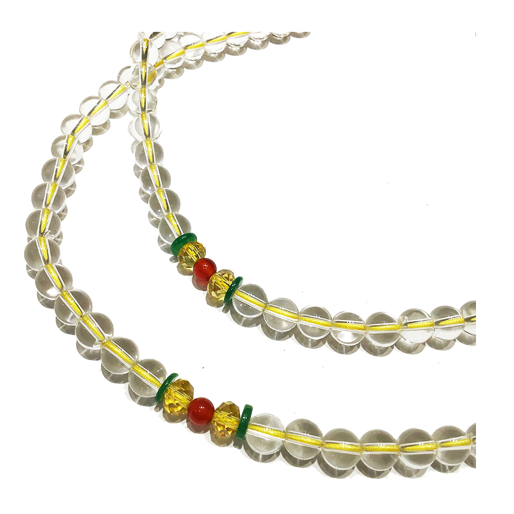 {招財}黃晶& 水晶108念珠6mm【十方】127360