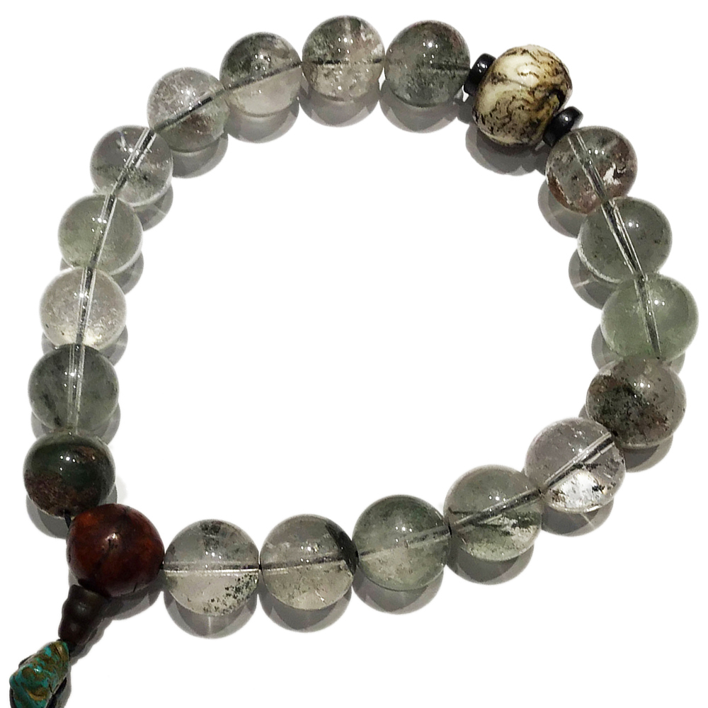 藏密銅印&綠幽靈水晶{福星高照}提珠16mm【十方】127653