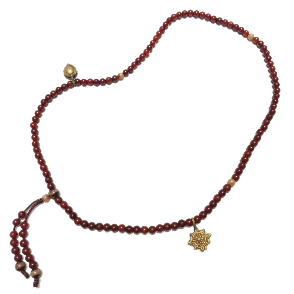 法輪念珠夾&紅玉髓108念珠5mm【十方】128703