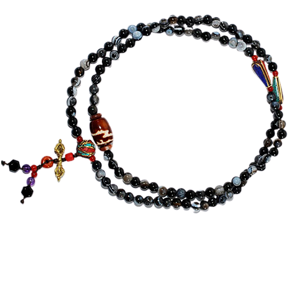 騎龍觀音天珠&藥師珠108念珠6mm【十方】128658