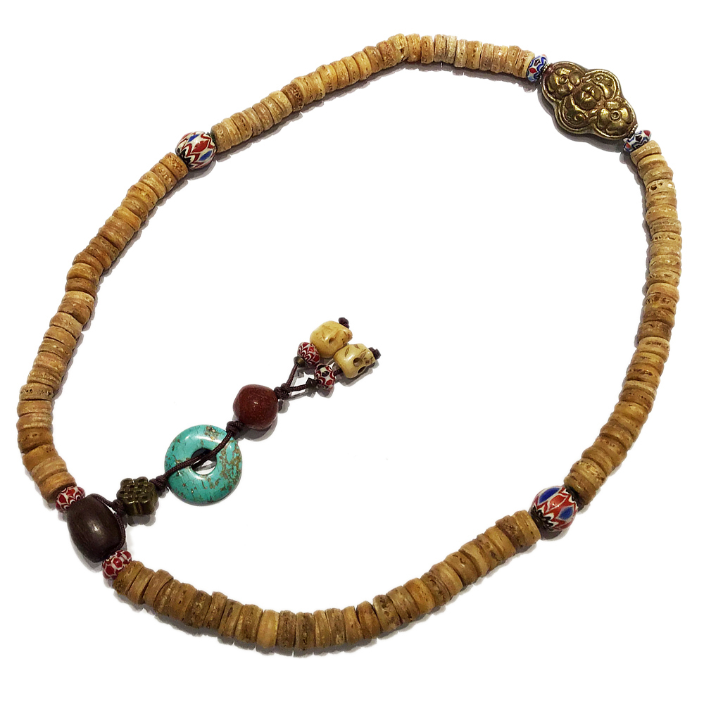 金剛杵&綠松石&骨珠108念珠10*5mm【十方】128302