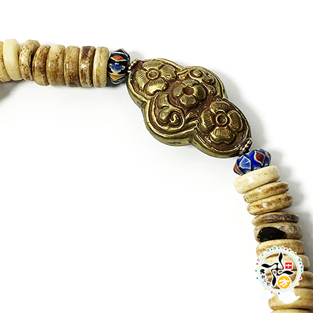 吉祥結&綠松石&骨珠108念珠10*3mm【十方】128298