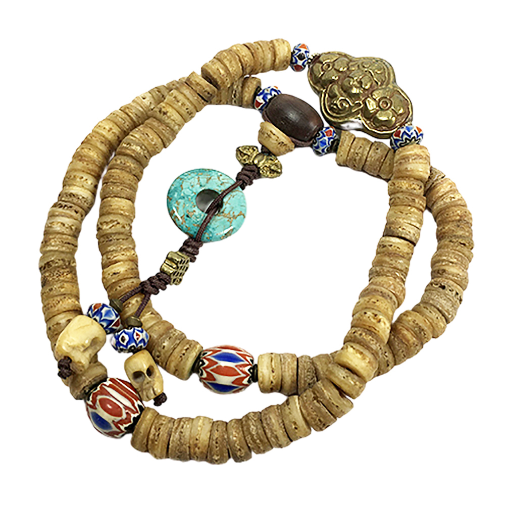 銅龍珠&綠松石&骨珠108念珠10*3mm【十方】128297