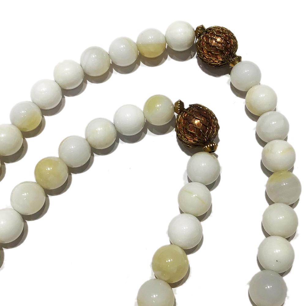 紅玉髓天珠&金線硨磲108念珠8mm【十方】129416