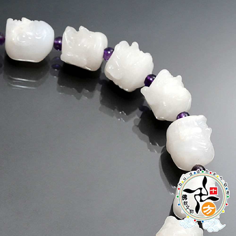 十八羅漢{雕刻}白玉提珠【十方】129410