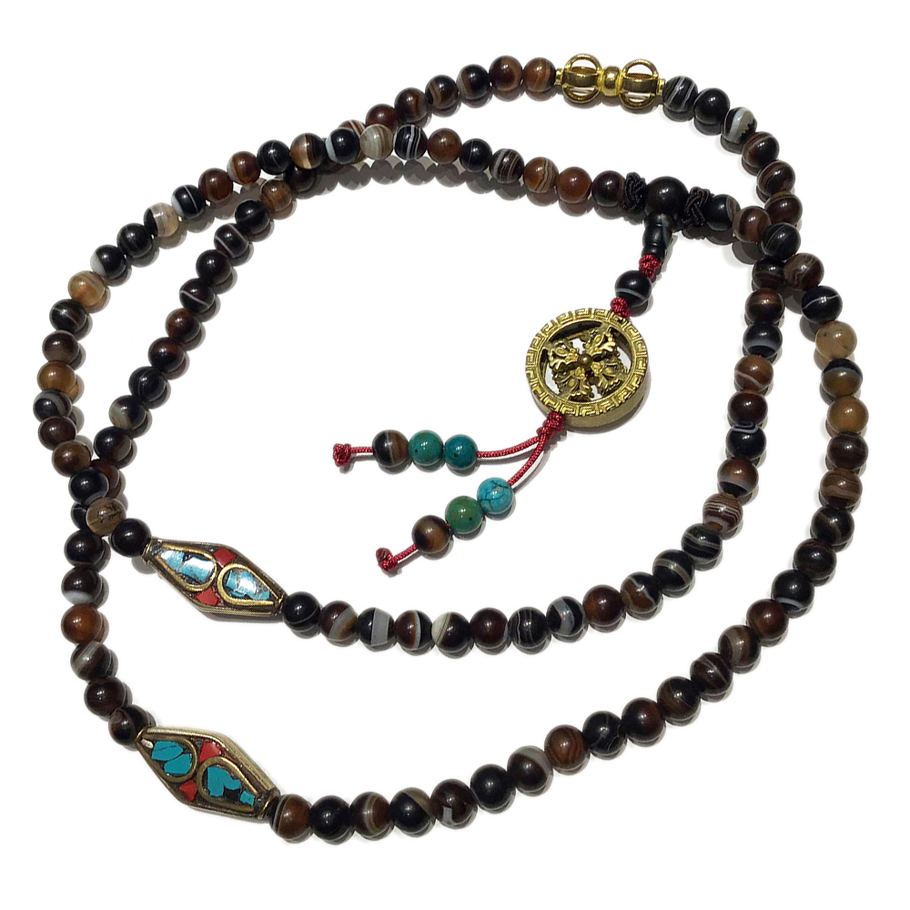 十字杵&藥師珠108念珠6mm【十方】131101