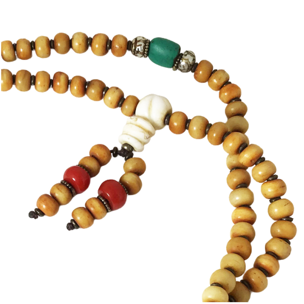 藏式古羊角108念珠7*9mm【十方】131109