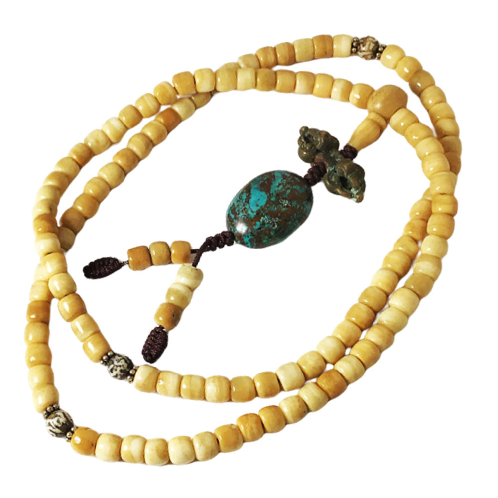 綠松石+氂牛骨珠108念珠8mm【十方】134420