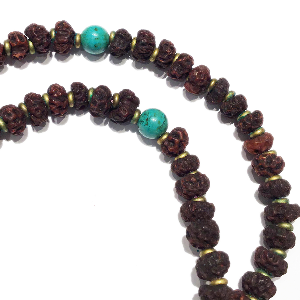 金剛杵{925純銀}+蓮花菩提108念珠3*6mm【十方】135574