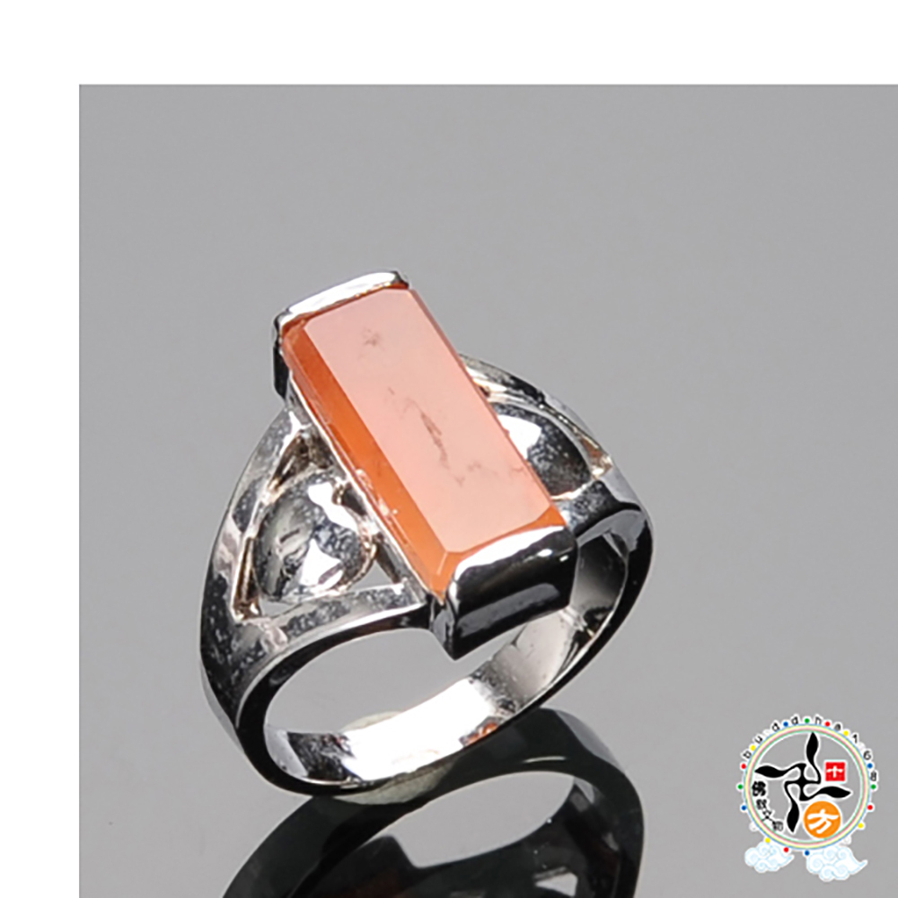 紅兔毛髮晶戒只 17 mm【十方】136274