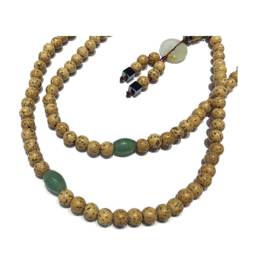 平安扣{玉}+星月菩提108念珠5mm【十方】136020