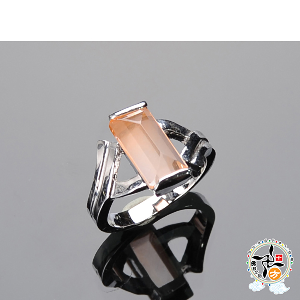 紅兔毛髮晶戒指17 mm【十方】136336