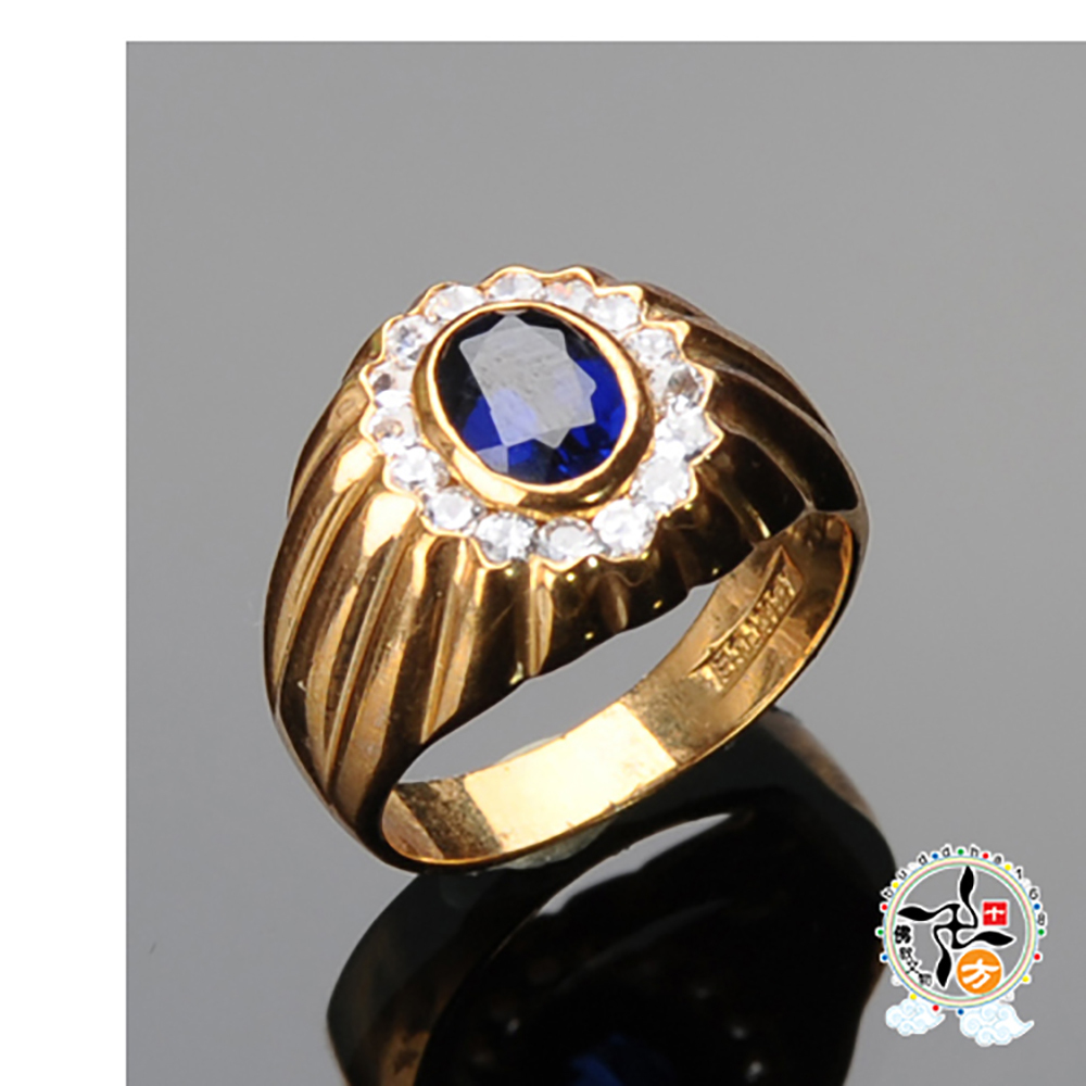 藍寶石{招財}戒只 18mm【十方】136313