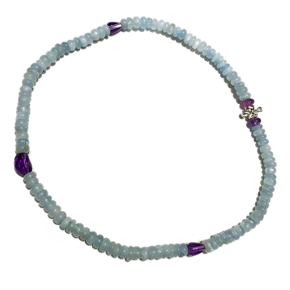 吉祥結(銅鎏銀)天河石108念珠3*6mm【十方】136547