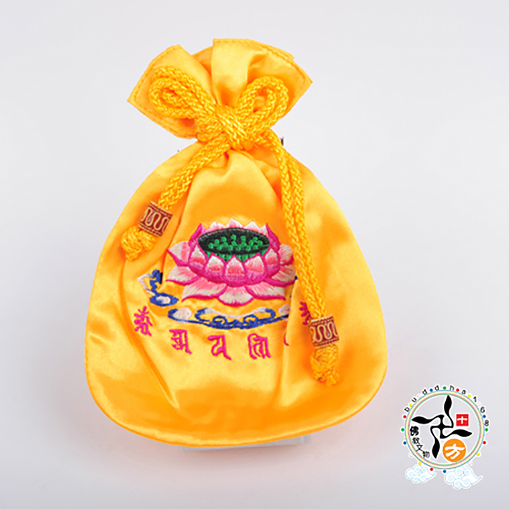 蓮花+六字真言念珠袋Y【十方】136707