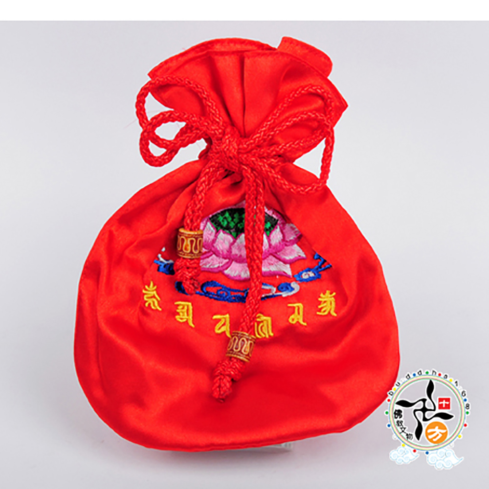 蓮花+六字真言念珠袋R【十方】136706