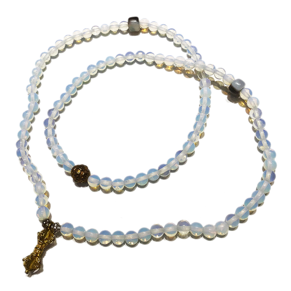 金剛杵+蛋白石108念珠6mm【十方】136754