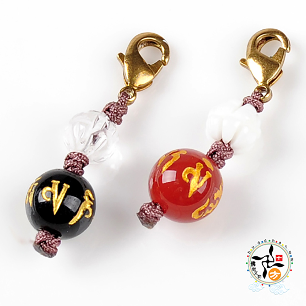 念珠夾 六字真言(紅玉髓)【十方】136889