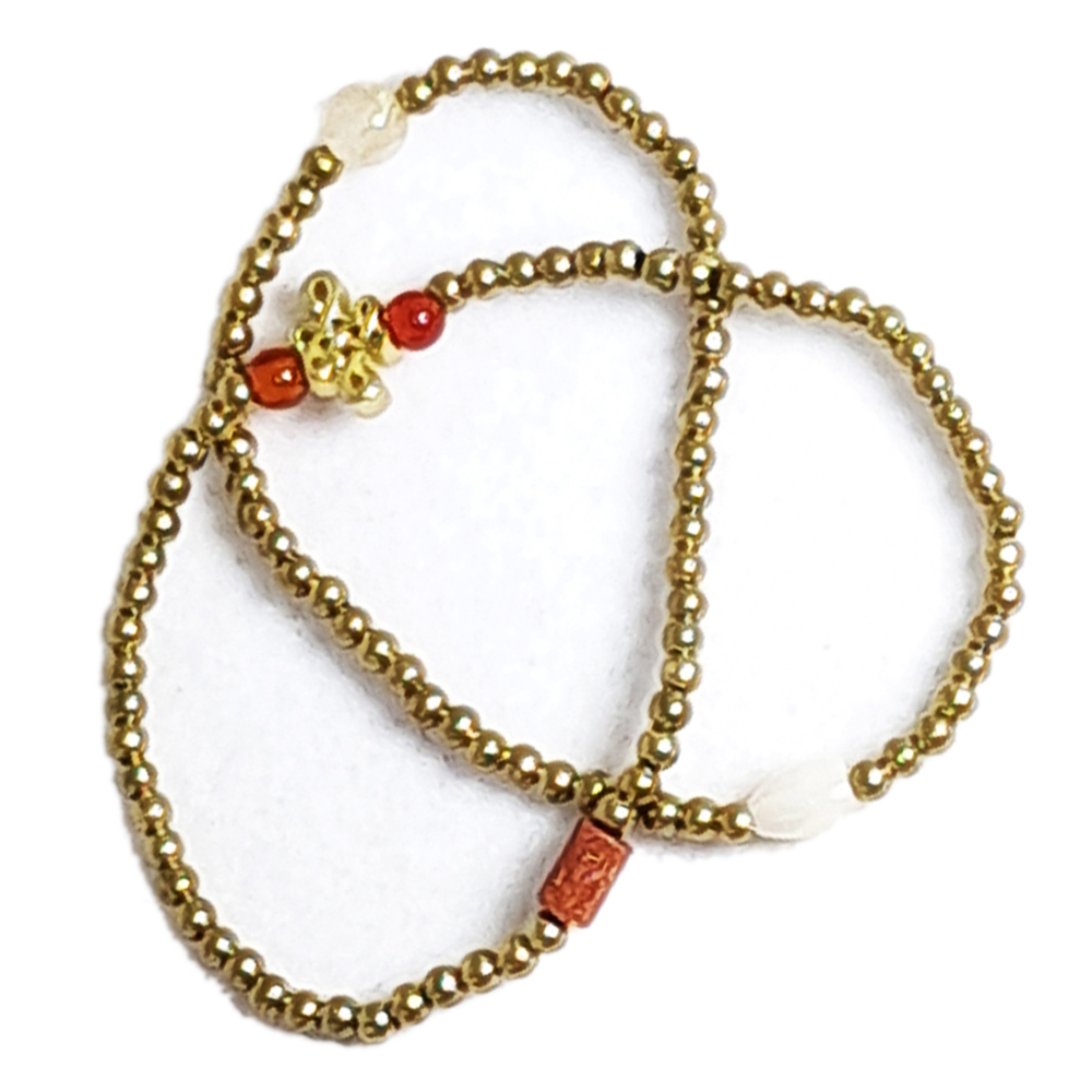 吉祥結+金銅108念珠3mm【十方】137583