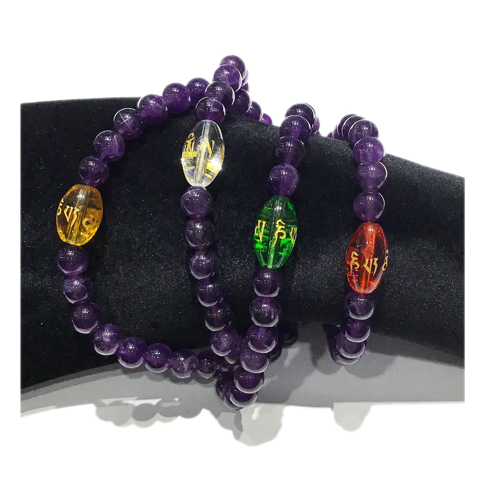 六字真言+紫晶108念珠6mm【十方】137574