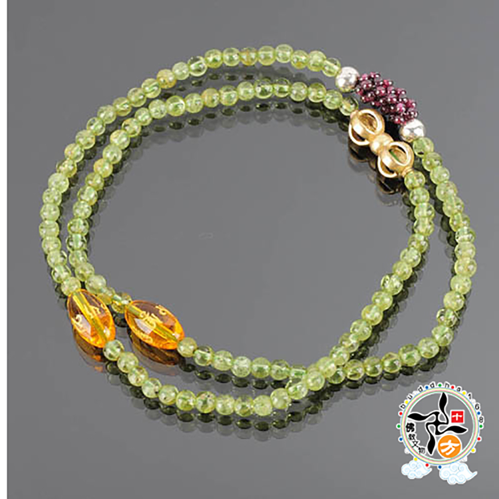 金剛杵+橄欖石108念珠4mm【十方】138316