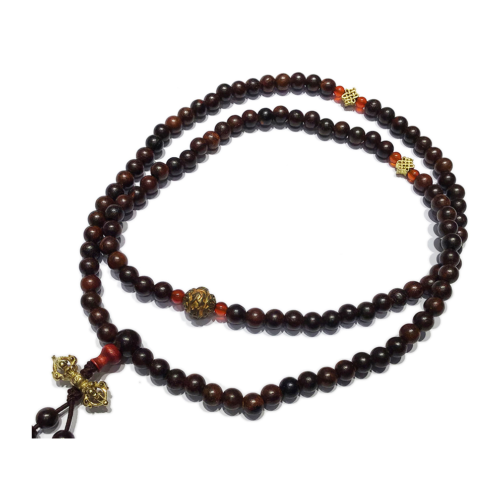 金剛杵+紫檀108念珠6mm【十方】139049