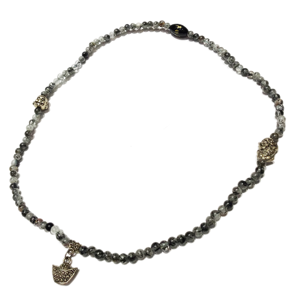 元寶+黑髮晶108念珠4mm【十方】140027