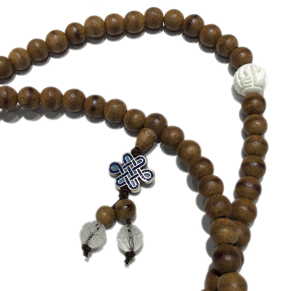 金剛鈴杵{925純銀}&沉香木108念珠8mm【十方】141178