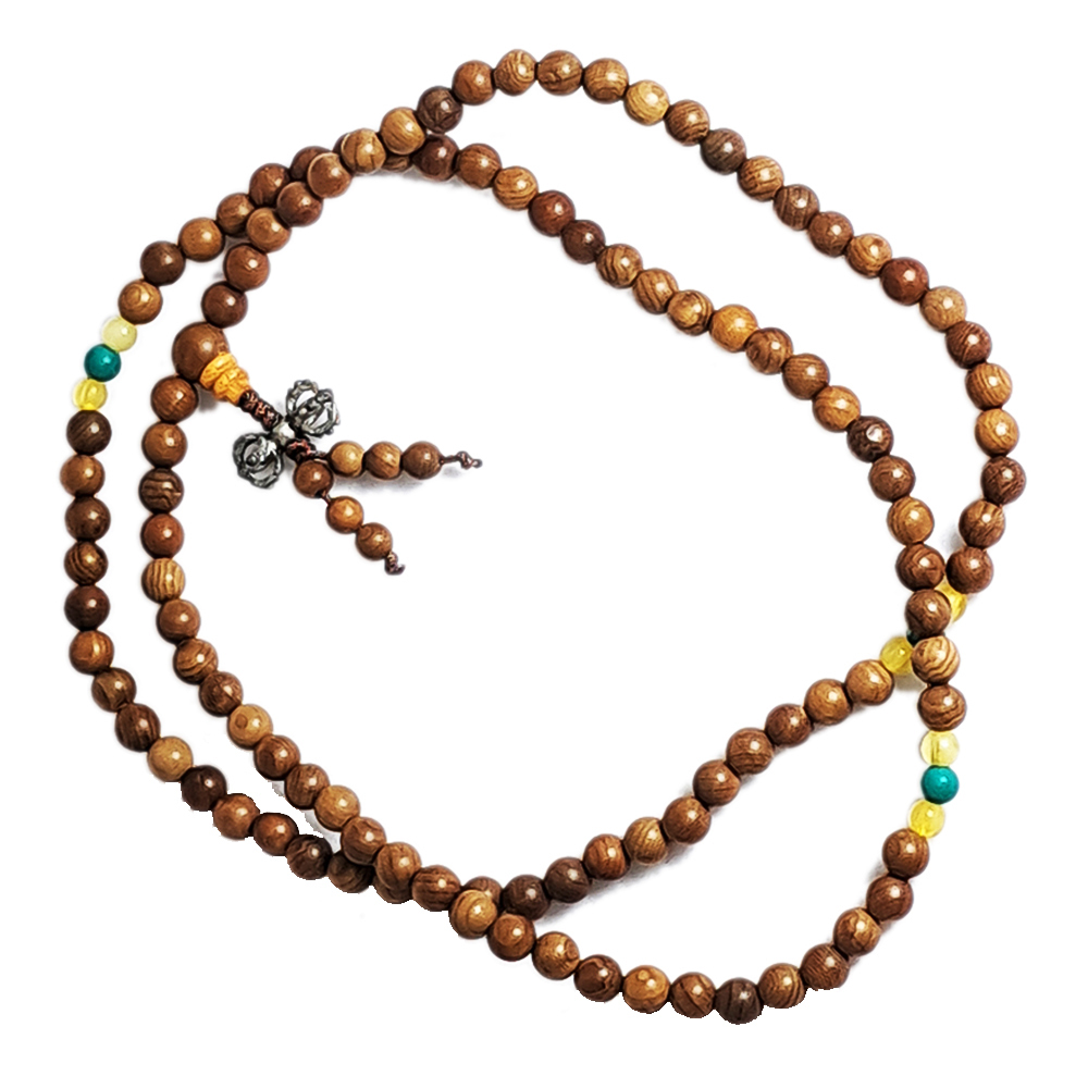 金剛杵+花梨木108念珠6mm【十方】141084