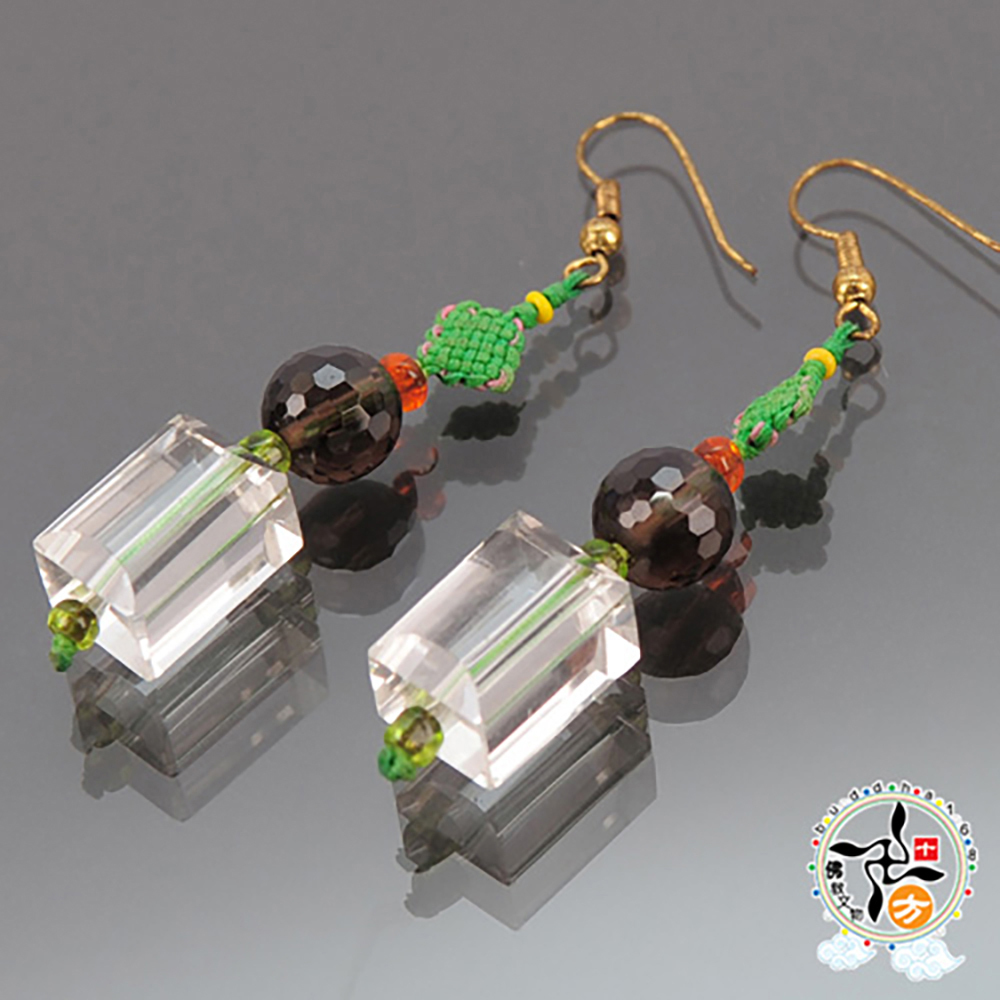 方形水晶耳環【十方】141078