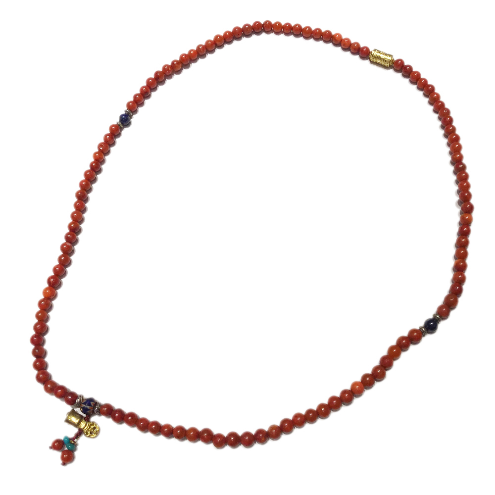 轉經輪+山珊瑚108念珠6mm【十方】142462