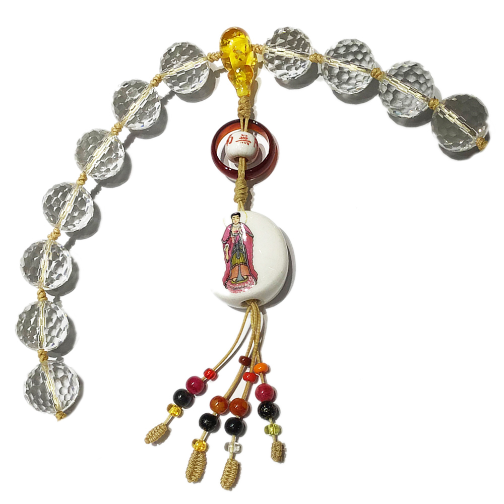 彌陀+水晶鑽面提珠18mm【十方】142084