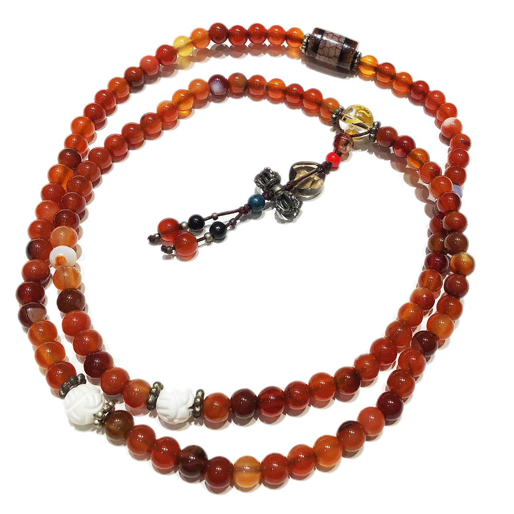 火供珠+紅玉髓108念珠6mm【十方】142516