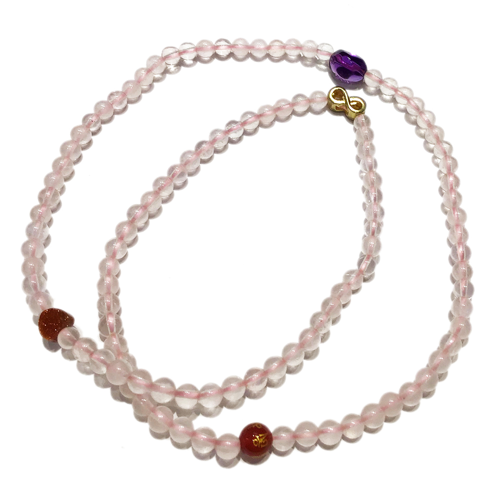 四珍寶&馬達加斯加粉晶108念珠4mm【十方】144874