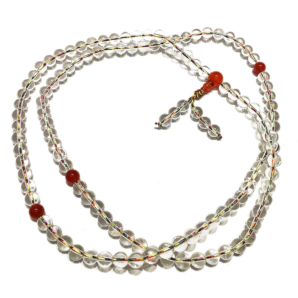 水晶&五色線108念珠8mm【十方】146671