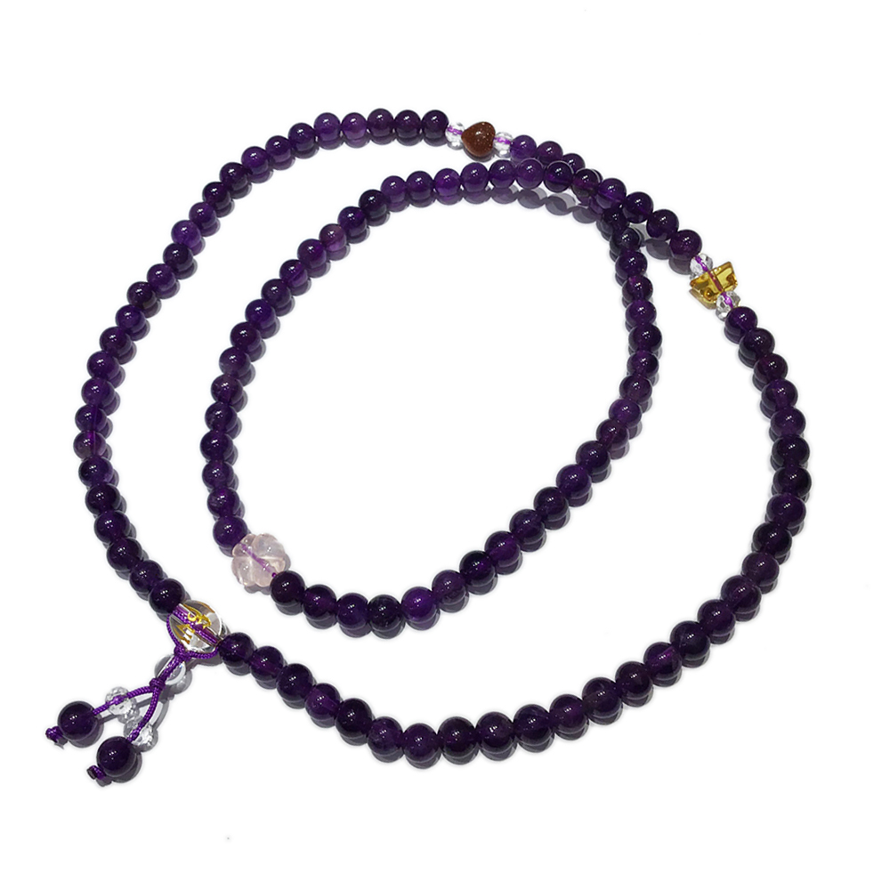 四寶+紫水晶108念珠6mm【十方】147688