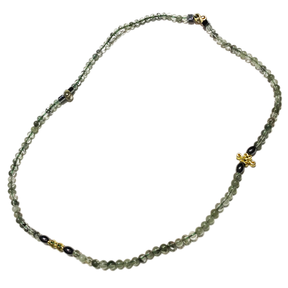 金剛杵+綠幽靈水晶108念珠4mm【十方】148742