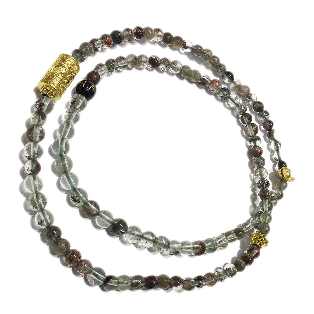 轉經輪 綠幽靈水晶108念珠4.5mm【十方】148782