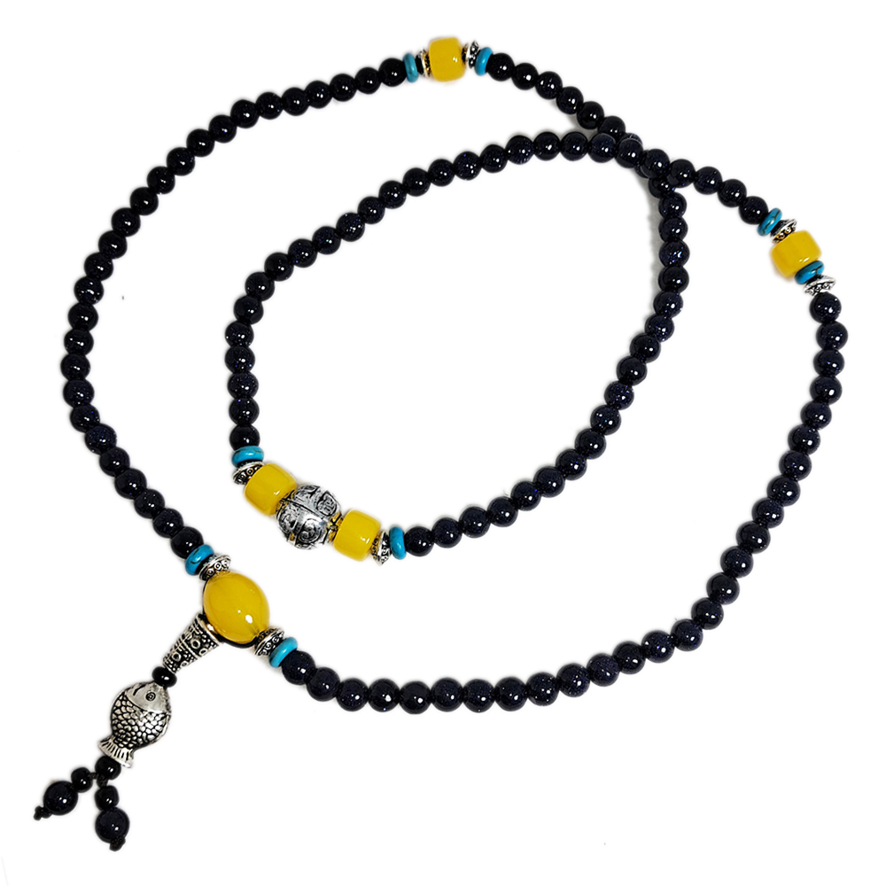 蜜納&藍砂石108念珠6mm【十方】148955