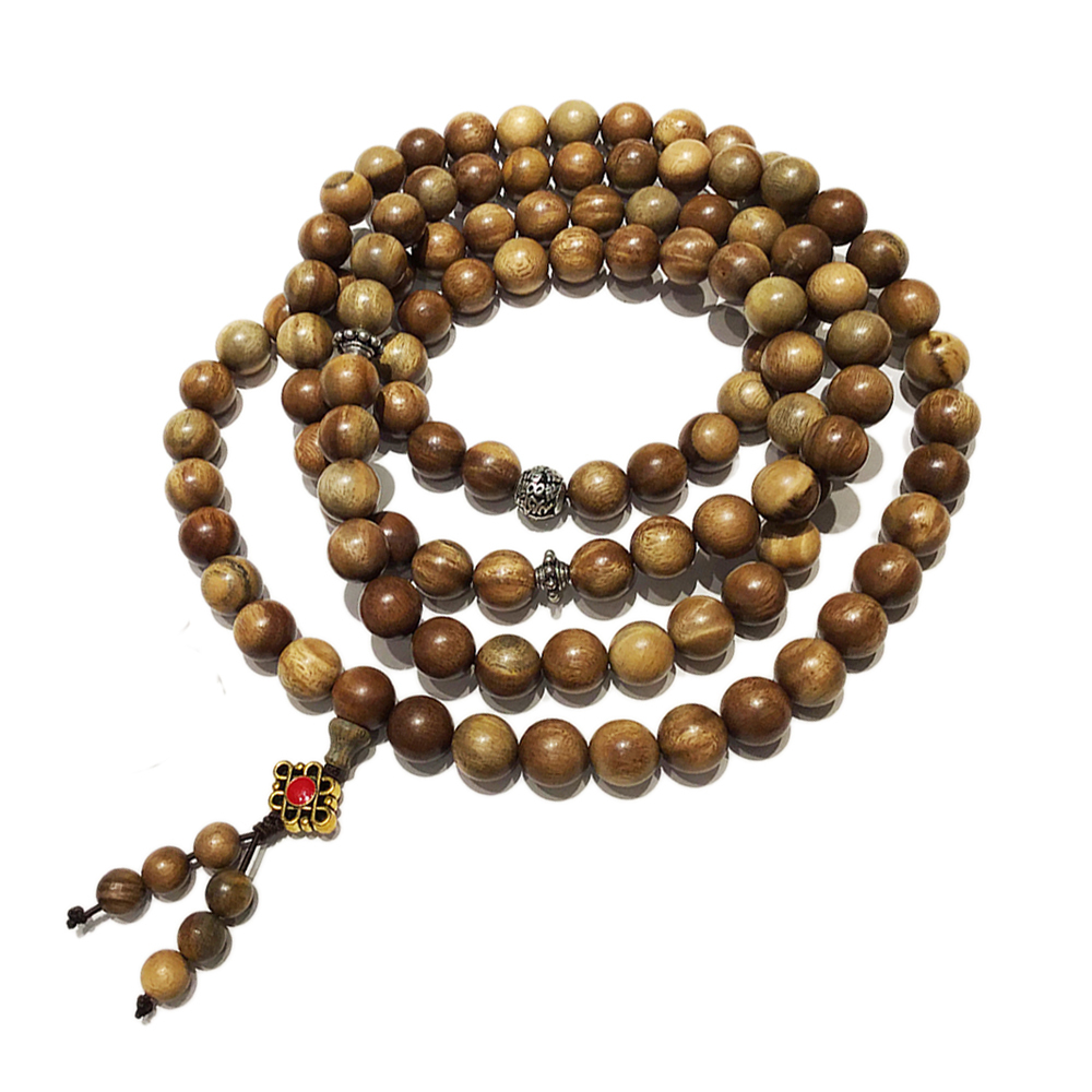 六字真言+吉祥結&香檀木108念珠12mm【十方】148967