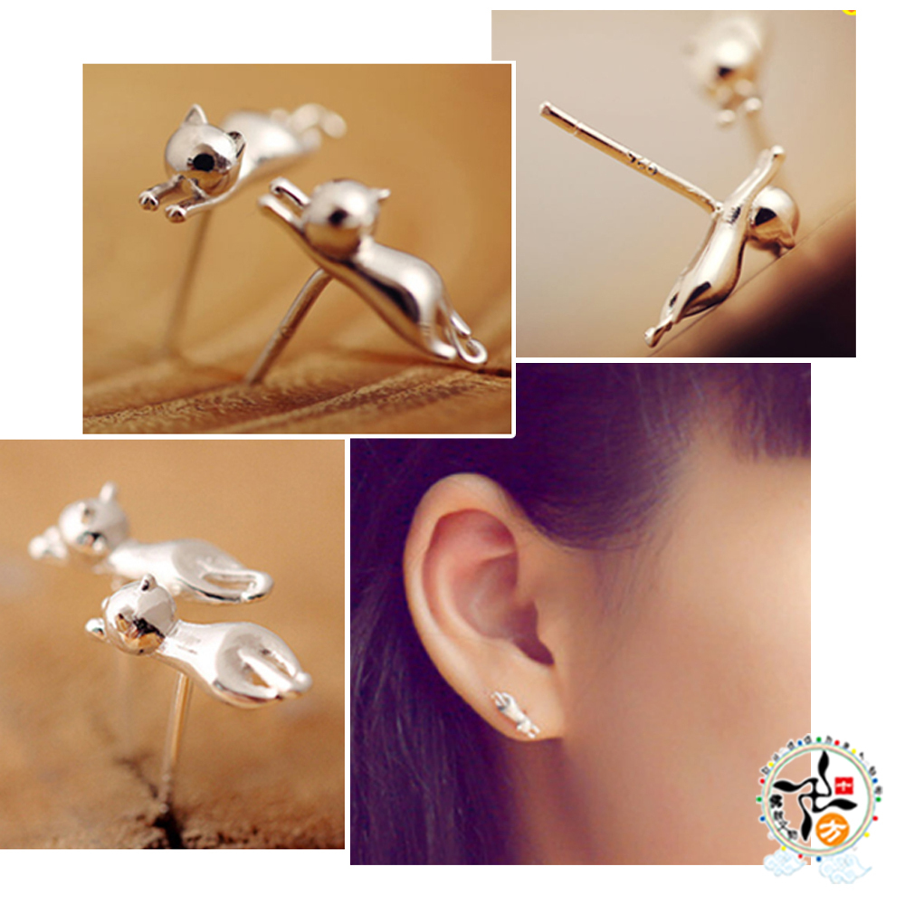 飛喵咪925純銀 耳針1對【十方】149279
